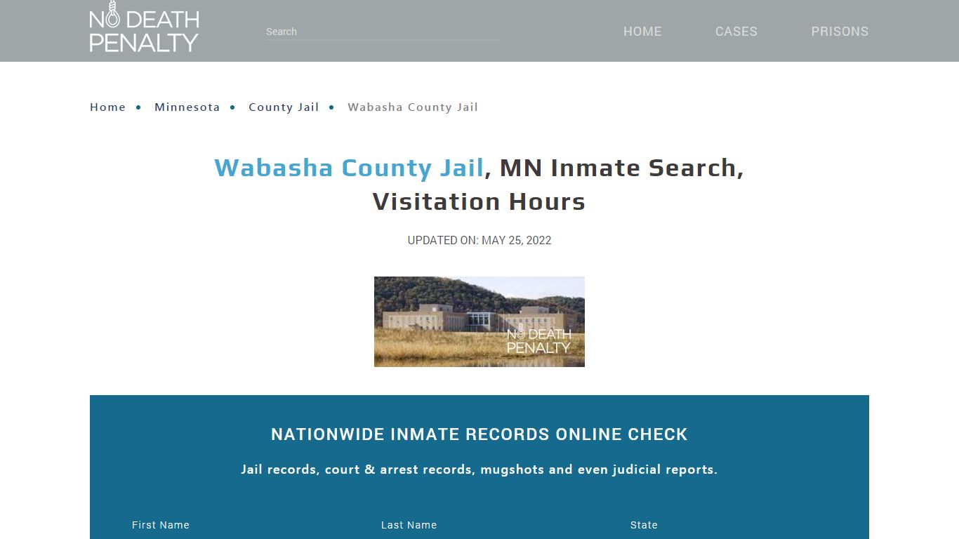 Wabasha County Jail, MN Inmate Search, Visitation Hours